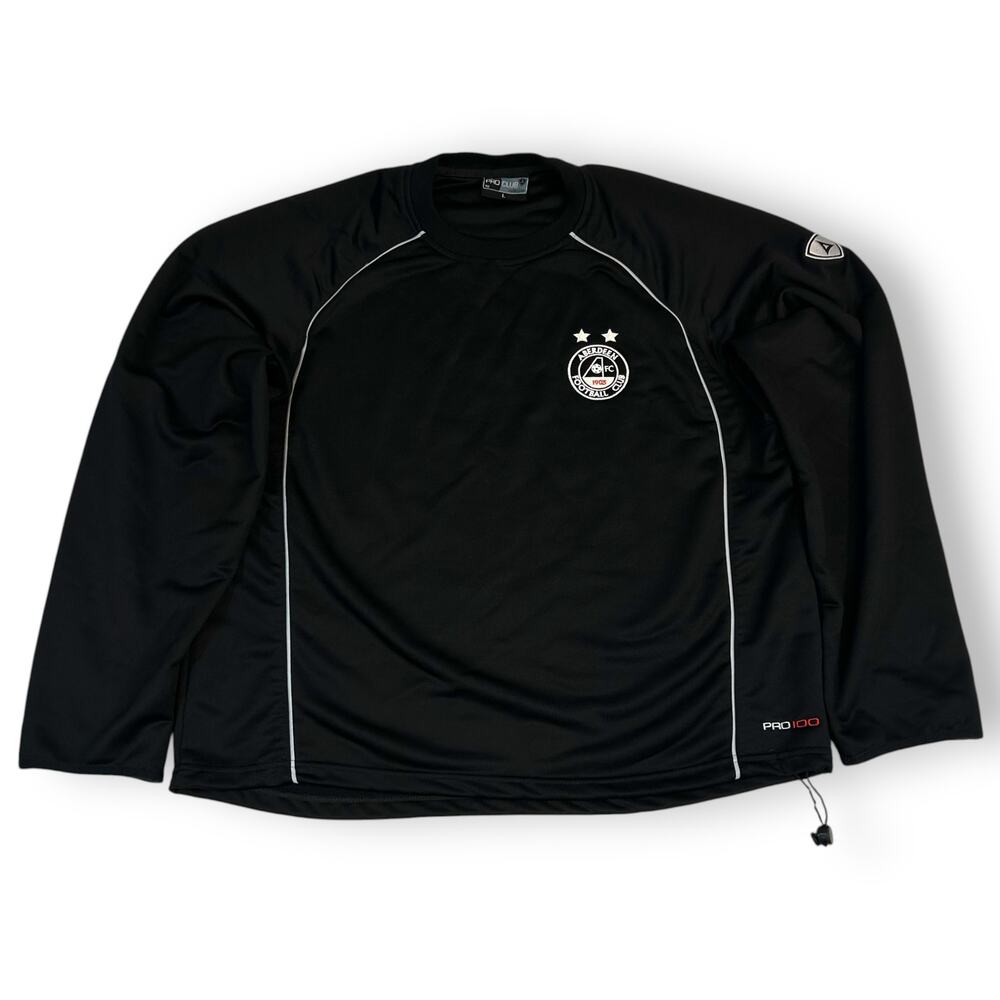 Aberdeen FC Mens Large Pro 100 Pullover Black Pro Club Collection
